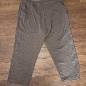 White Stag Women's Knit Pants - Brown Striped